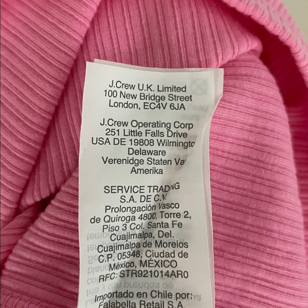 J. Crew Ribbed Ruffle Tank Top Size XS Bubblegum Pink - Picture 5 of 7